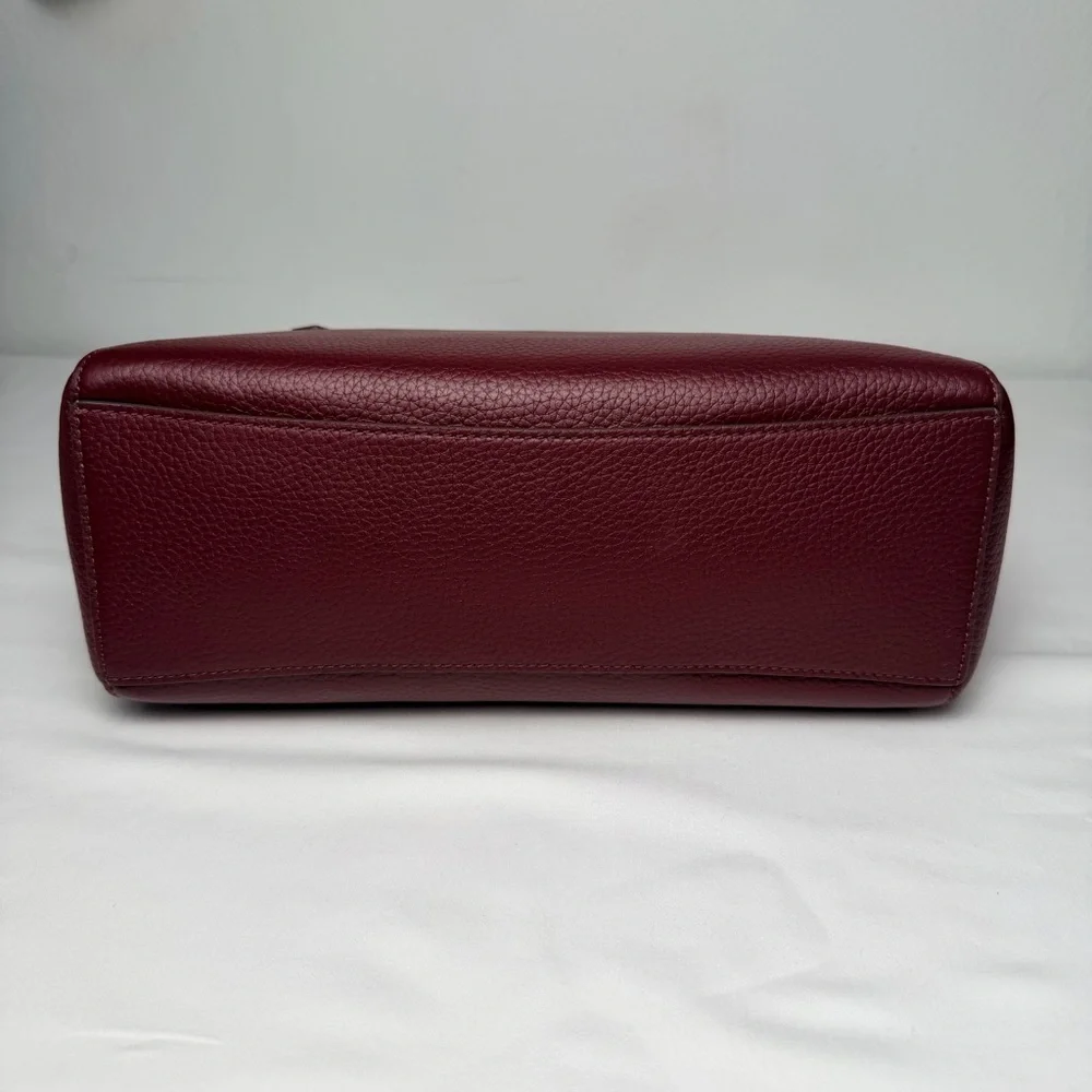 Kate Spade New York Monica pebbled leather Deep Red Satchel Bag - Picture 12 of 14